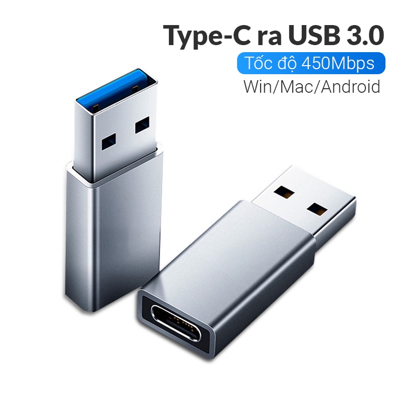 Jack chuyển USB 3.0 sang Type C nhận DAC nghe nhạc cho Máy tính, Laptop, Sạc dự phòng HL1461