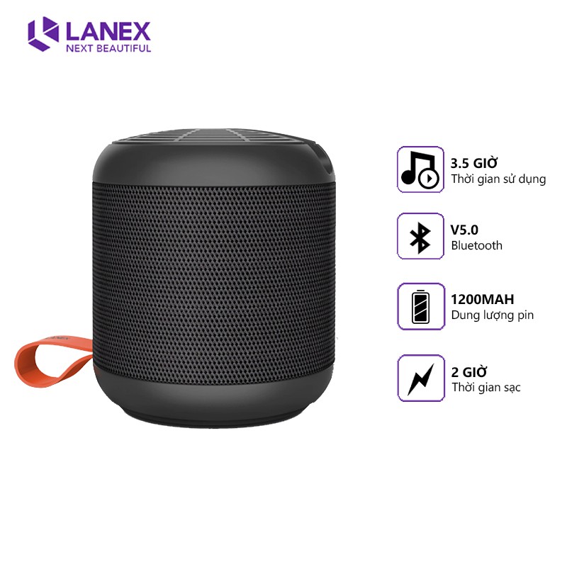 Loa Bluetooth LANEX LSK - W05 V5.0, nghe nhạc sống động, pin trâu, kèm giá đỡ, tương thích nhiều thiết bị