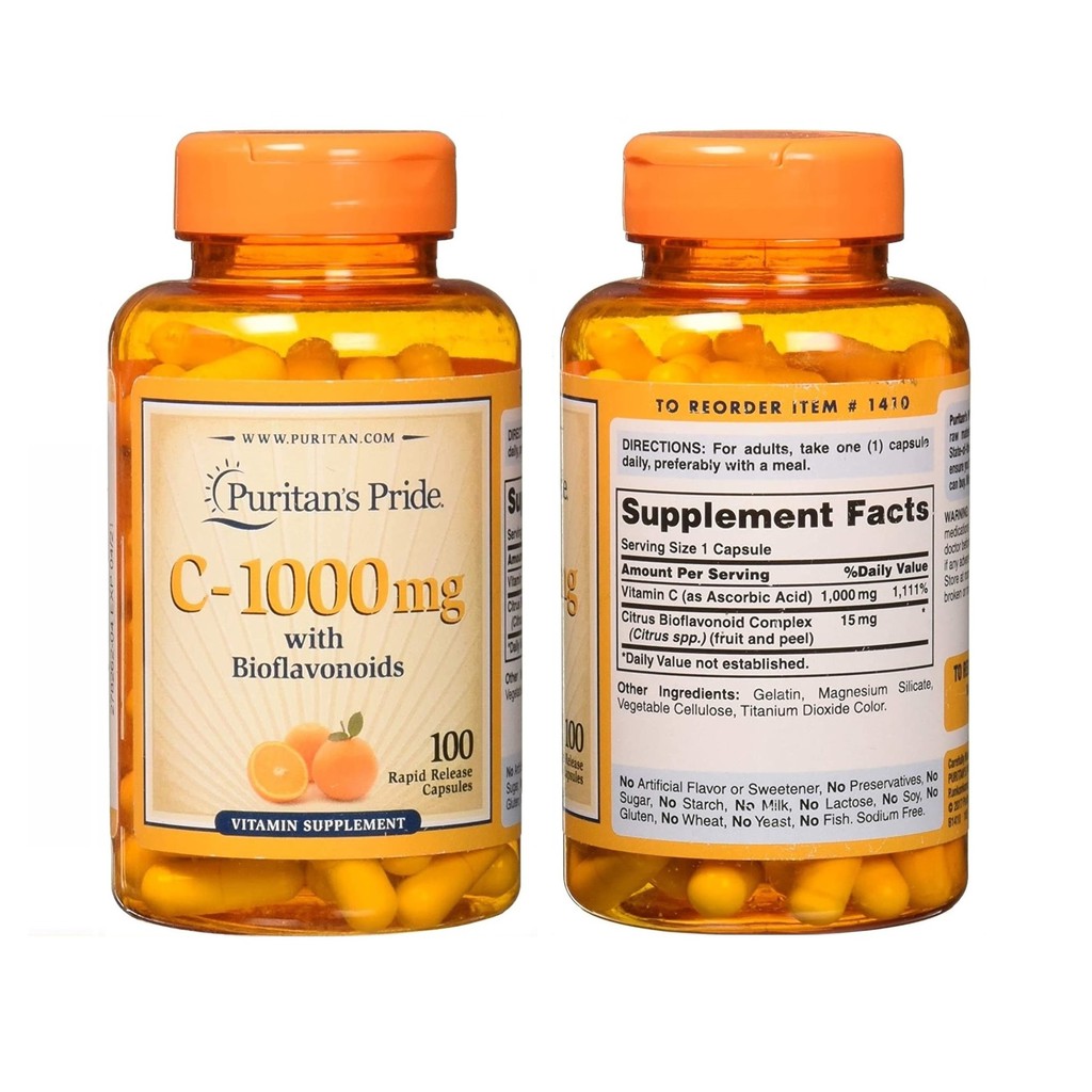 Vien Uống Vitamin C 1000mg Puritan S Pride Của Mỹ Hộp 100 Vien Tại Tp Hồ Chi Minh