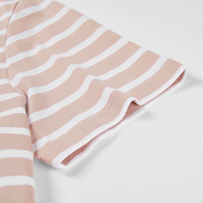 HLA - Áo Thun Nam Kẻ Sọc Trắng Striped Round Neck Short Sleeve T-shirt