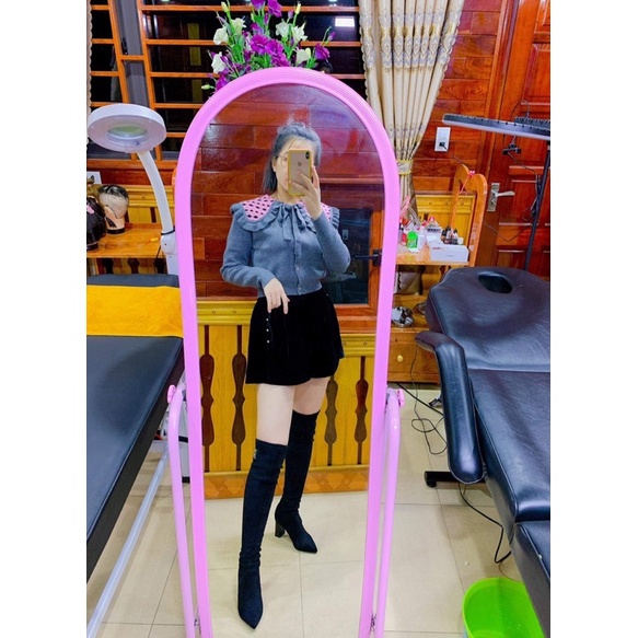 Boot đùi tag TB gót vuông