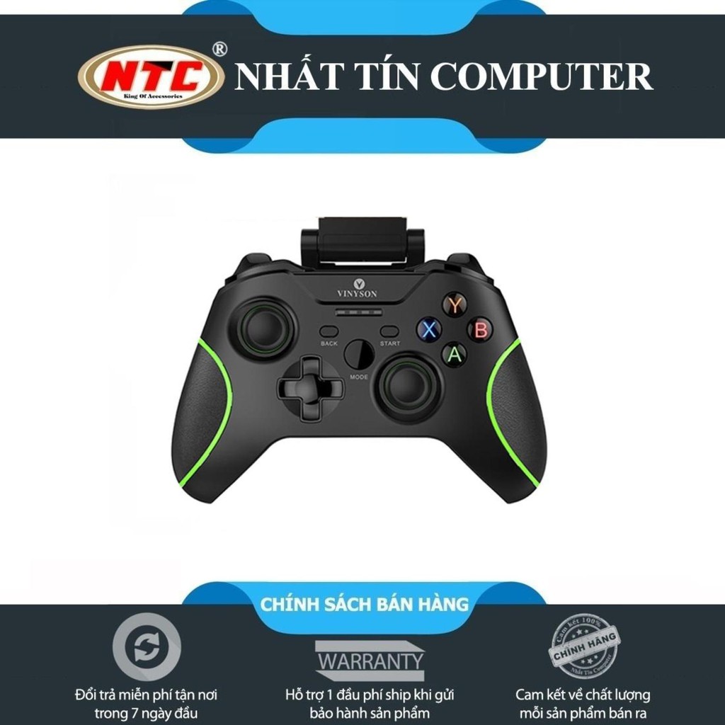 Tay cầm chơi game bluetooth VINYSON VA-007 hỗ trợ PC/ANDROID/IOS (Đen)