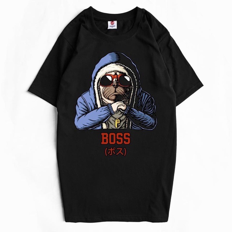 Áo phông tay lỡ Boss nam nữ