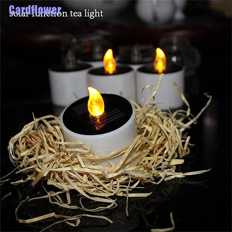 (Hàng Mới Về) Đèn Led Năng Lượng Mặt Trời Cardflower Ánh Sáng Vàng