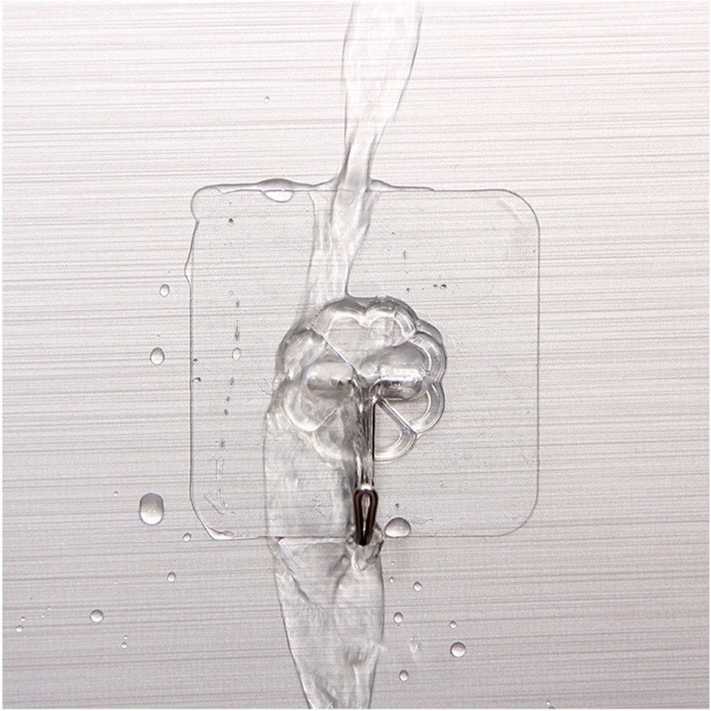 4 Móc Treo Trong Suốt Đa Năng, Móc Treo Đồ Dùng Gia Đình, Móc Nhựa Dán Tường Siêu Chắc, Tiện Lợi, Kingler 2213Set4