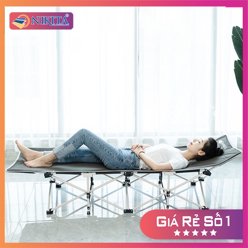 Giường xếp, Giường gấp, Ghế Xếp Du lịch 2022 - Chính hãng NIKITA - Vải Oxfort chắc chắn - Chống Thấm Nước 2023