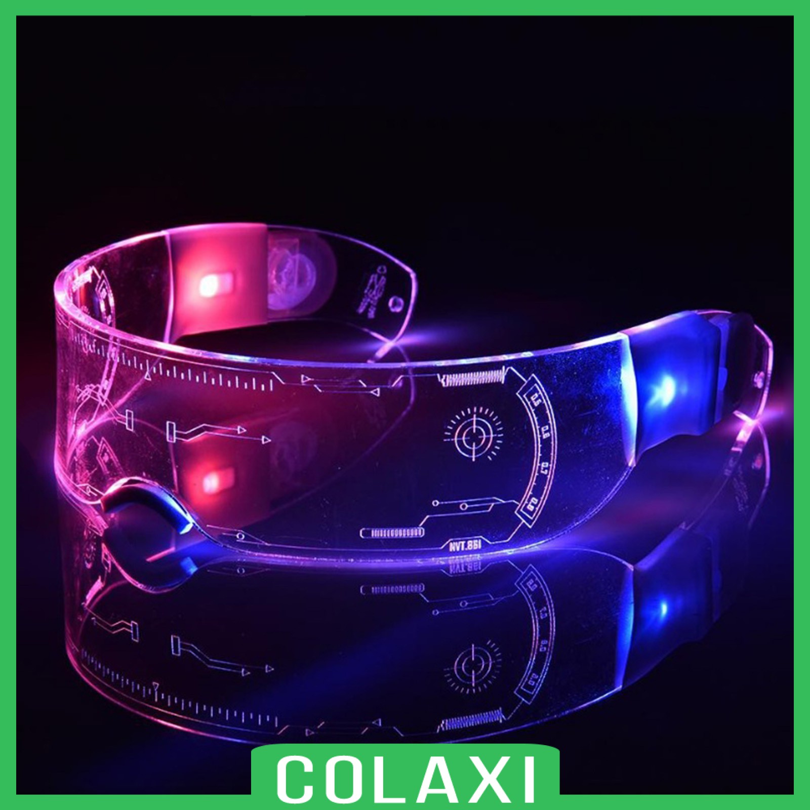 [COLAXI] Men Women LED Glasses Futuristic Glowing Light Up Eyeglasses Nightclub Party Bar