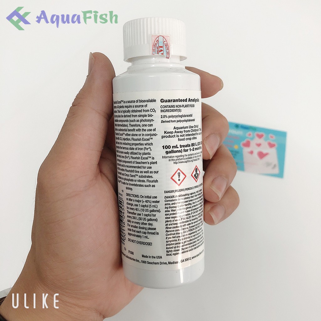 Dung Dịch Diệt Rêu Và Ức Chế Rêu Hại Excel 500ml, 250ml, 100ml Giúp Nước Bể Cá Trong Sạch