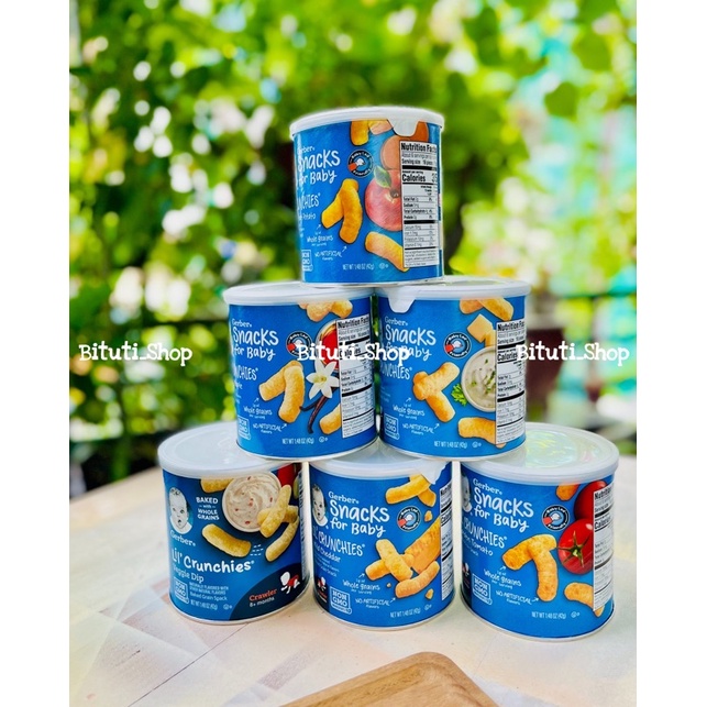Bánh ăn dặm Gerber lon lùn vị mặn cho bé từ 8tháng - Bituti Shop