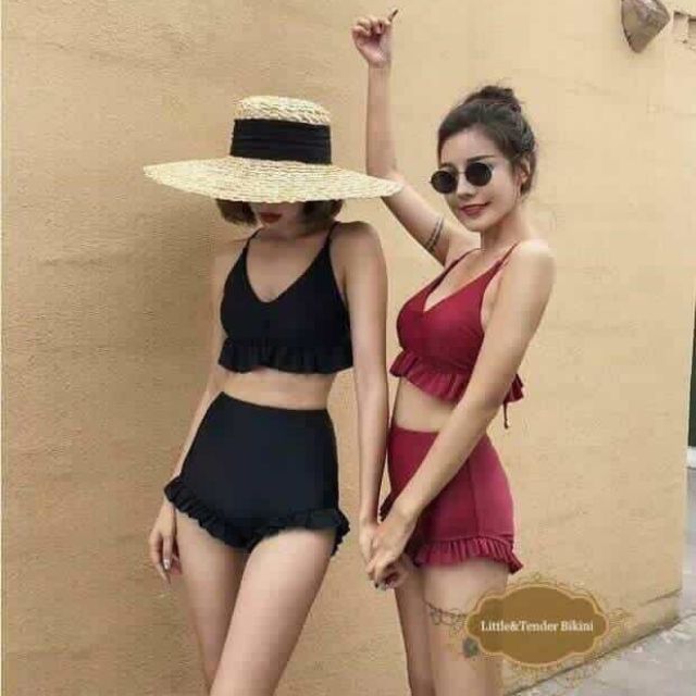 Bikini bánh bèo cạp cao