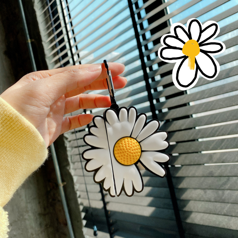 Vỏ Bảo Vệ Hộp Đựng Tai Nghe Airpods 1 / 2 Apple 3 Hình Hoa Cúc Dễ Thương