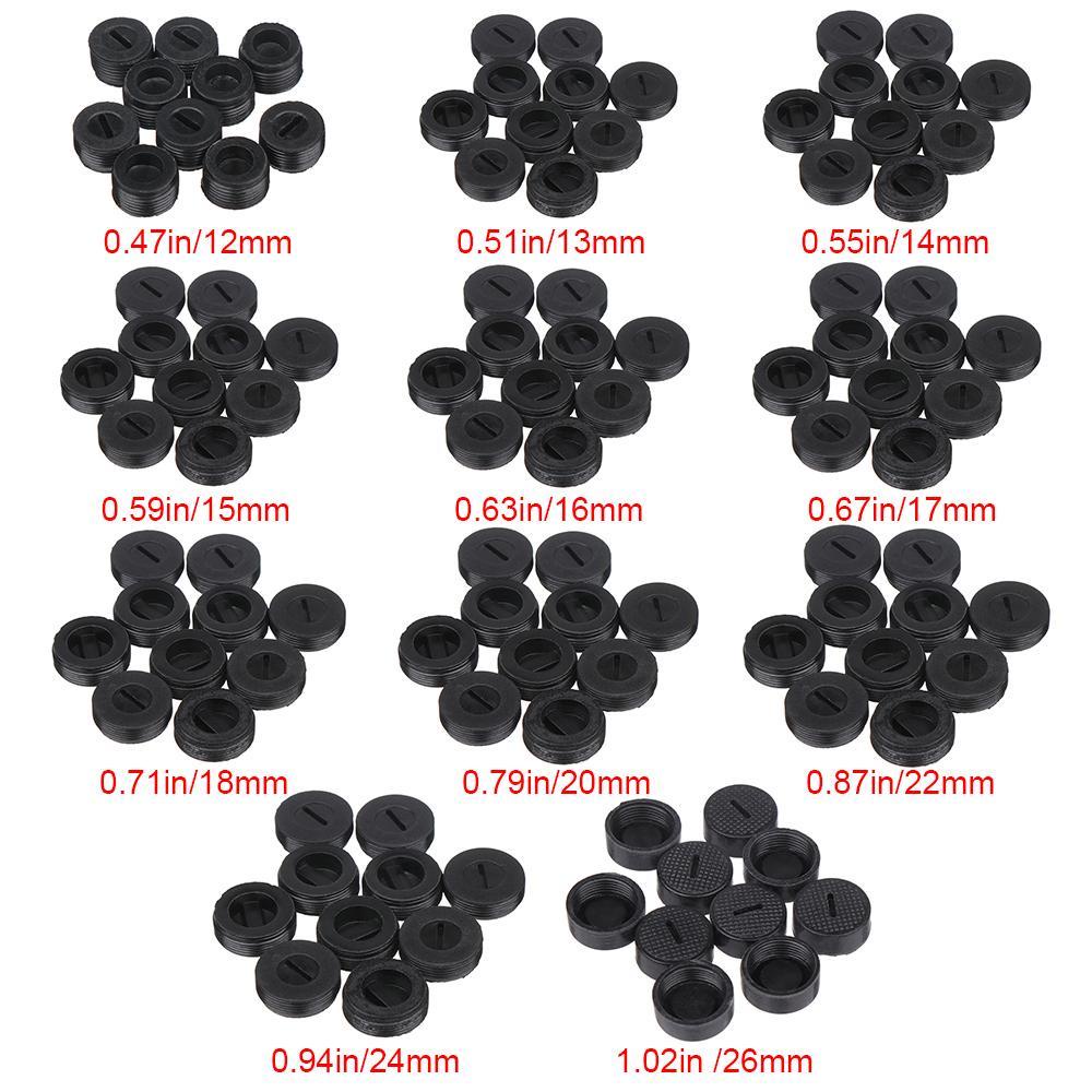 Bộ 10 Nắp Nhựa Đựng Cọ Trang Điểm Đường Kính 12mm Ốp