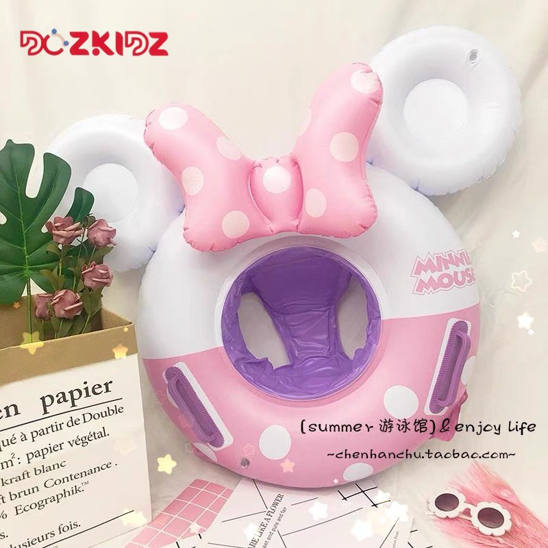 Phao bơi bé trai, bé gái, phao ngồi an toàn hình Mickey và Minnie, đồ chơi dưới nước cho bé từ 3 đến 8 tuổi - DOZKIDZ