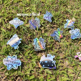 Set 10 sticker hologram lấp lánh bắt mắt