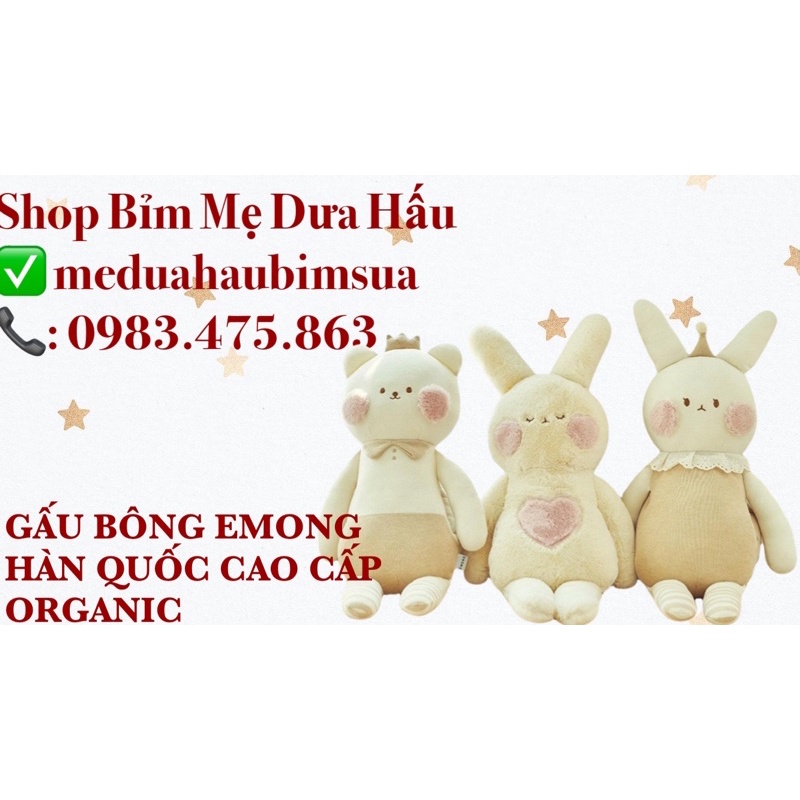 GẤU BÔNG EMONG CAO CẤP HÀN QUỐC 100% HỮU CƠ HOLLY  WOOLY VELY MEDUAHAUBIMSUA