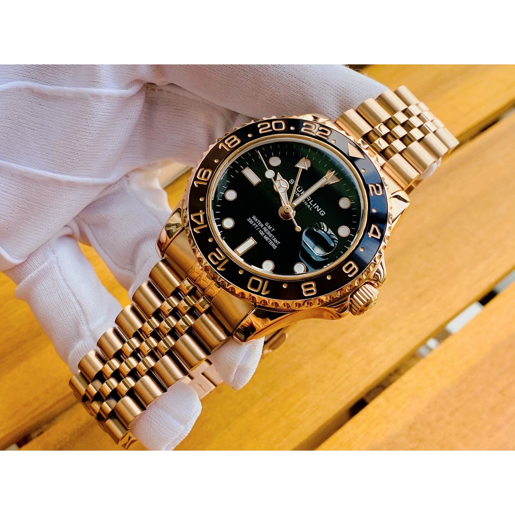 Đồng hồ nam chính hãng Stuhrling  3968 Aqua-Diver - Máy Quartz pin - Kính cứng