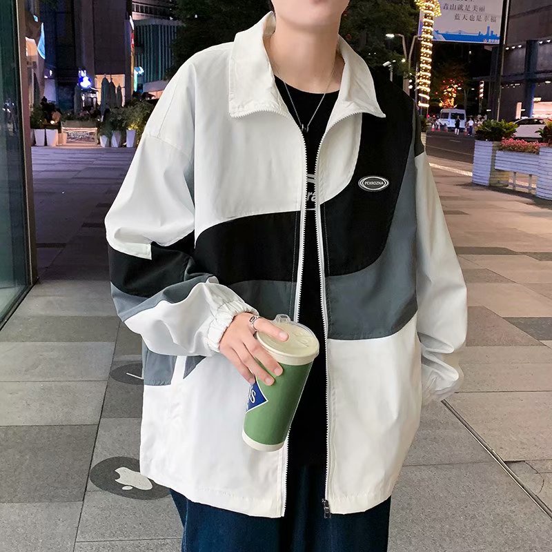 Áo Khoác Bóng Chày Cổ Đứng Dáng Rộng Phong Cách Hàn Quốc Dễ Phối Đồ