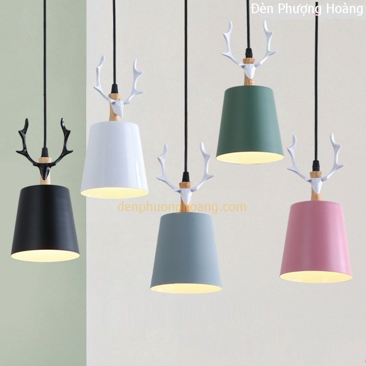 Đèn thả trang trí sừng hươu dễ thương (Chưa gồm bóng)