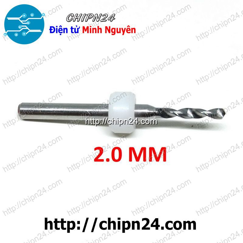 [1 CÂY] Mũi khoan mạch in CNC 2.0mm (Mạch điện tử, PCB)