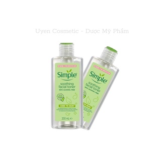 Nước hoa hồng cân bằng da Simple toner 200ml , dịu nhẹ cho mọi loại da