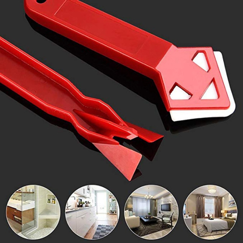 Bộ 2 Dụng Cụ Cạo Góc Cạnh Bằng Silicone Cho Nhà Bếp / Phòng Tắm