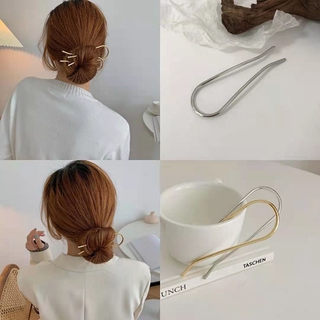Kẹp Tóc Mạ Vàng Thiết Kế Đơn Giản Thanh Lịch
