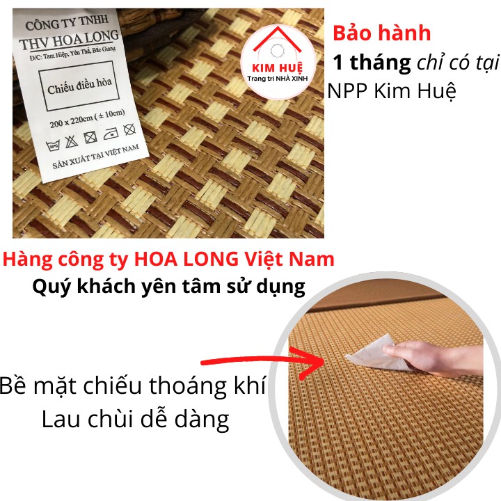 Chiếu điều hòa sợi mây tổng hợp lót lụa cao cấp hàng việt nam xuất khẩu 2 mặt giá rẻ 1m2 1m6 1m8 thoáng mát ngày hè