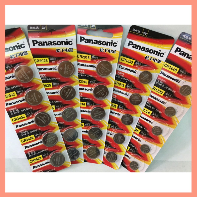 Pin Khuy Cúc Áo Panasonic CR2032 - CR2025 - CR2016 - CR1632 - CR1620 - CR1616 - CR1220 - CR2450 3V Lithium