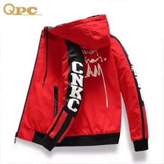 áo khoác dù nam, áo dù đỏ viền tay CNKC cao cấp