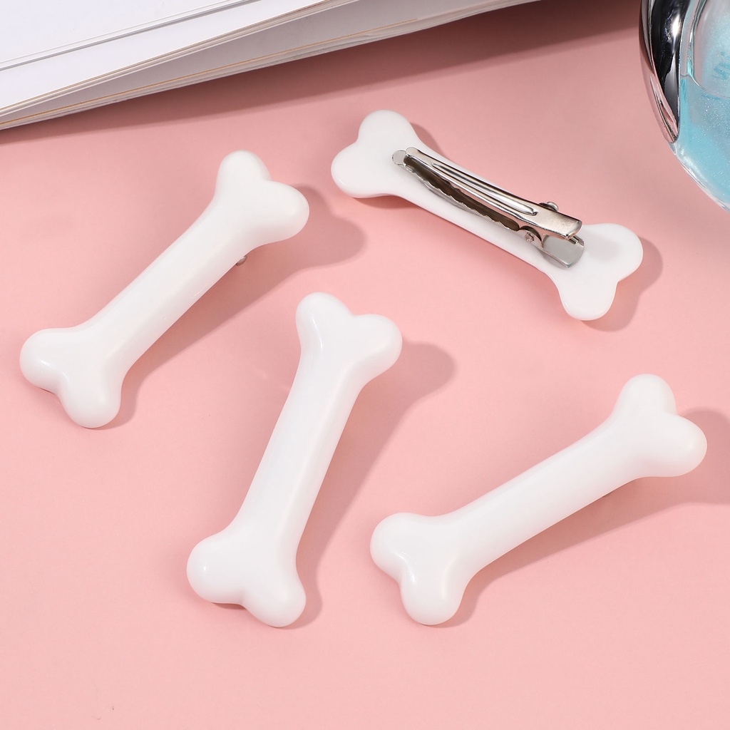 Set 4 Kẹp Tóc Hình Xương Chó Hóa Trang Halloween / Giáng Sinh