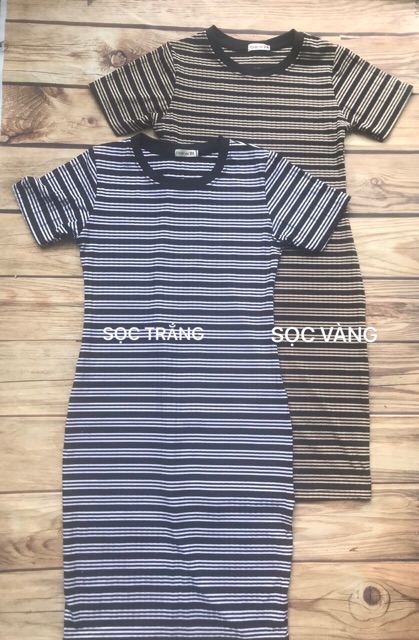 ĐẦM THUN GÂN SỌC BODY TAY NGẮN | BigBuy360 - bigbuy360.vn