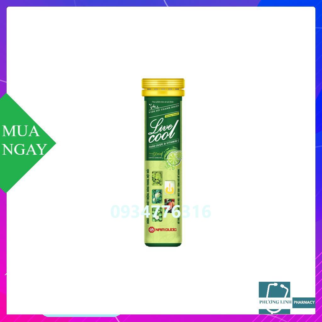 Viên Sủi Thanh Nhiệt Live Cool - Hỗ Trợ Thanh Nhiệt Giải Độc Mát Gan Tăng Sức Đề Kháng Tuýp 16 Viên