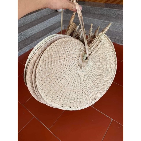Quạt nan lá cọ, mây tre đan cầm tay truyền thống hanmade , trang trí tết , decor phòng l