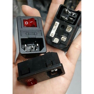 Jack cắm âm 3 chân có cầu chì, công tắc nguồn