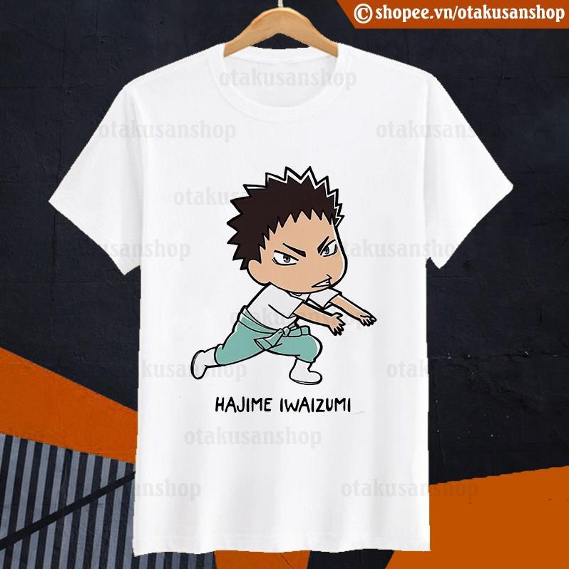 Áo thun Haikyuu Hajime Iwaizumi Chibi ngắn tay