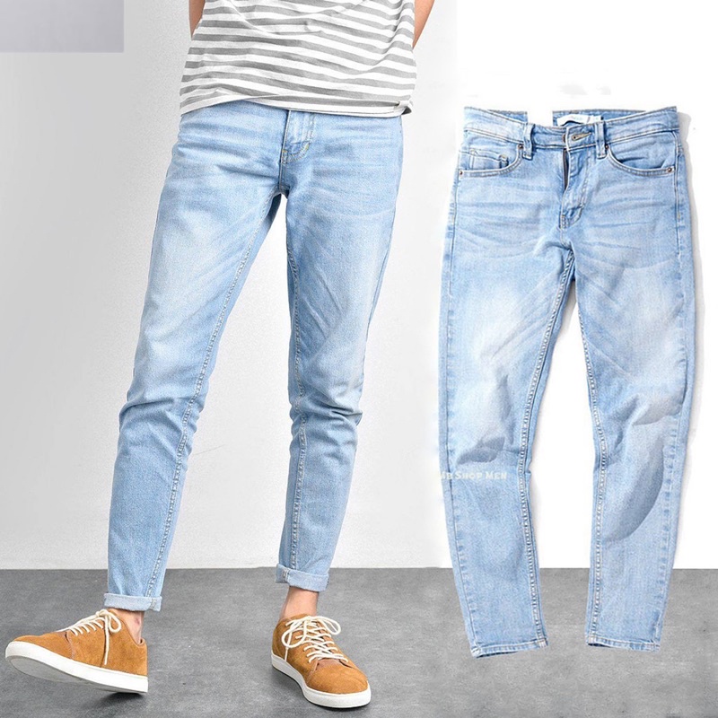 Quần jean nam co giãn nhập khẩu cao cấp - Phôm slim Ống đứng - Cam kết đẹp chất lượng chính hãng