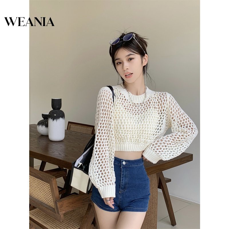 Áo Sweater Dệt Kim Dáng Rộng Kiểu Retro Hàn Quốc Xinh Xắn Cho Nữ