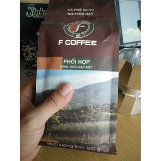 combo ấm moka và cà phê F coffee