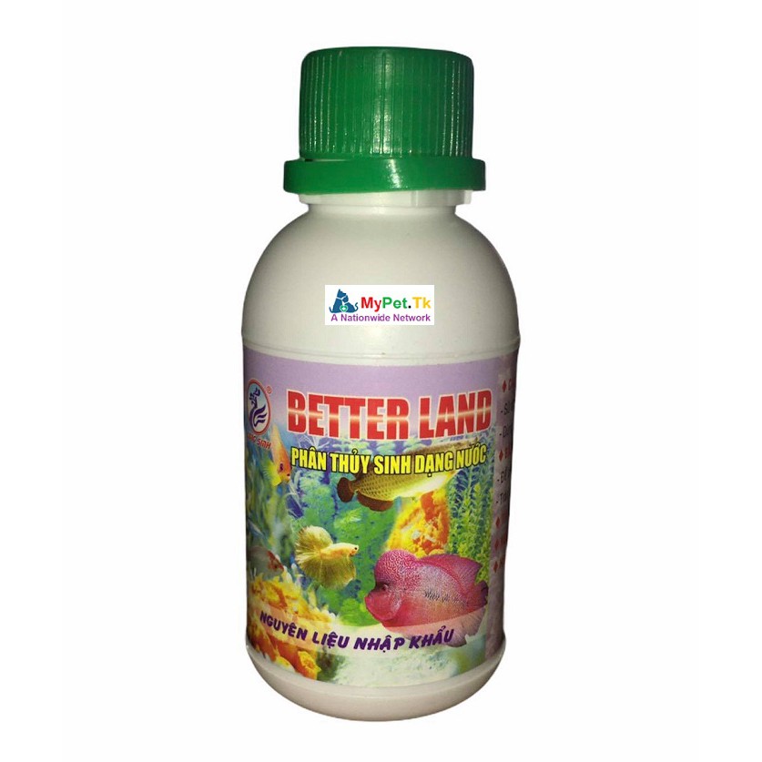 Better Land 100ML _ Phân Thủy Sinh Dạng Nước, Cung Cấp Chất Dinh Dưỡng Cho Cây Thủy Sinh Hồ Cá Kiểng