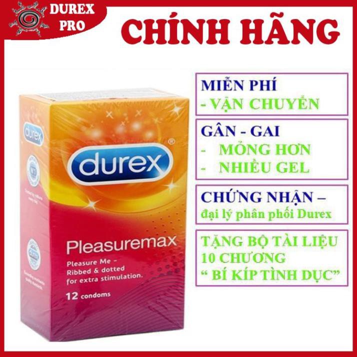 [MỎNG HƠN – NHIỀU GAI HƠN] Bao cao su Durex Pleasuremax có Gai và mỏng hơn