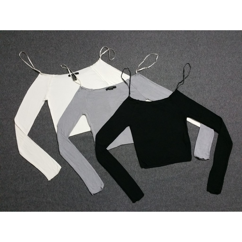 Áo thun croptop dài tay F21