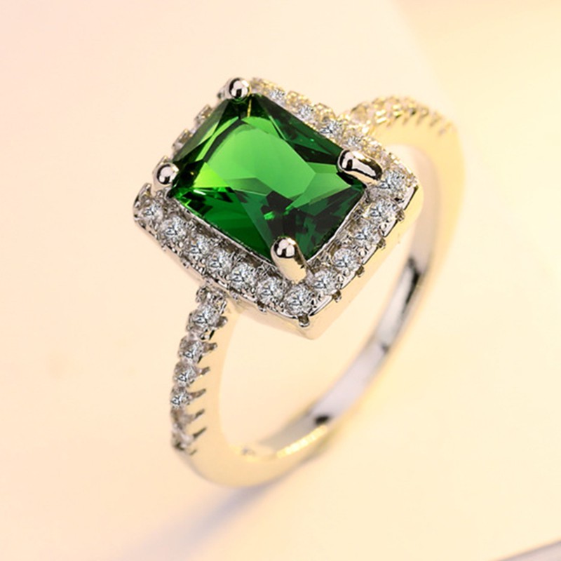 Nhẫn đính đá làm từ bạc 925 R731 trang sức thời trang cho nữ