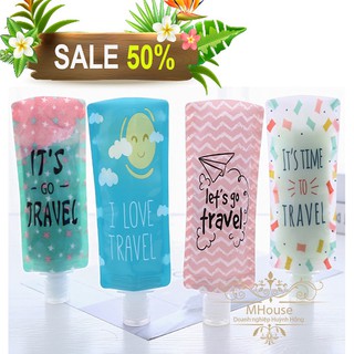 Combo 4 chai lọ chiết mỹ phẩm du lịch 100ml,túi đựng mỹ phẩm