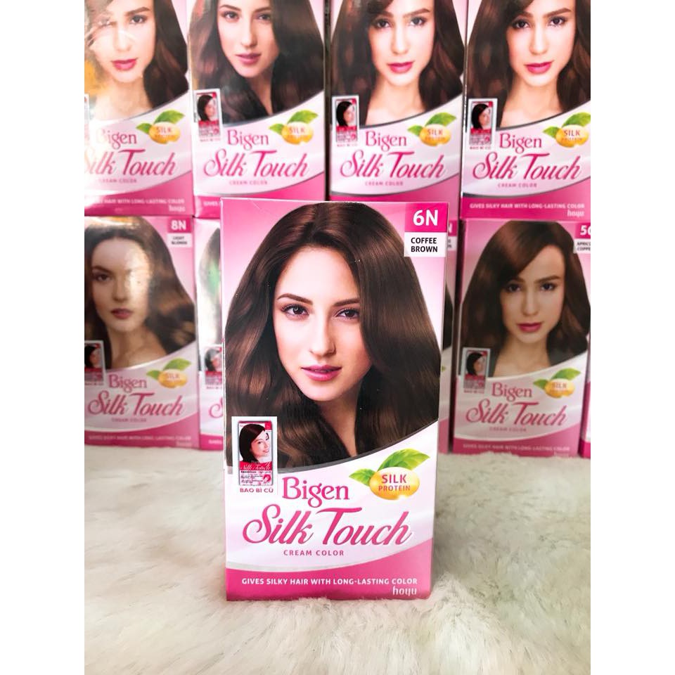 (PHỦ BẠC 100%) Thuốc Nhuộm Tóc Cao Cấp Bigen Silk Touch Cream Color Nhập Khẩu Chính Hãng Thái Lan