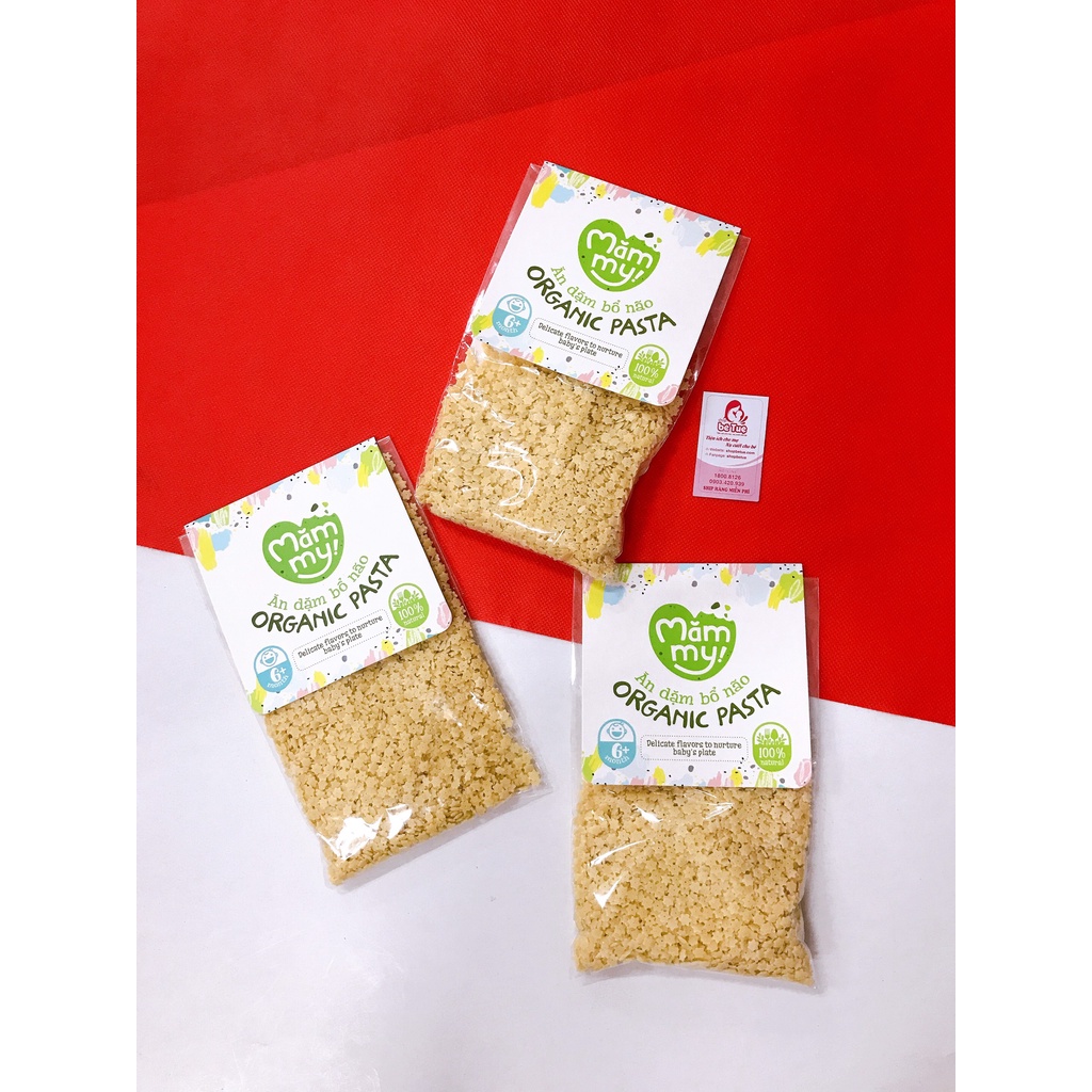 [NHẬP KHẨU Ý] Mì Tập Nhai Hữu Cơ Bổ Sung Vitamin Thiết Yếu Cho Bé Ăn Dặm BLW Mămmy 100gr/túi