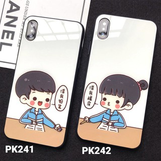 [ Freeship từ 50K] Ốp kính hình đôi học sinh cute - iPhone 6/6S - 6 Plus/ 6S Plus - 7/ 8 - 7 Plus/ 8 Plus - X/ XS/XS Max