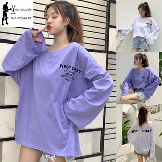 Áo thun tay dài form rộng WEST CAST form 70kg sành điệu B069