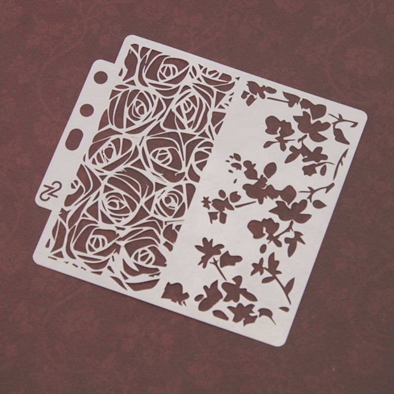 Bộ 9 Khuôn Vẽ Tranh Hình Cây Có Thể Tái Sử Dụng