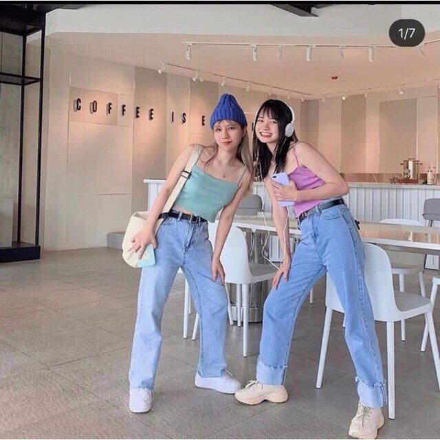 ÁO 2 DÂY LEN TĂM VIỀN BÈO VÀNG TÍM HỒNG ĐEN TRẮNG - CROPTOP CUỐN BIÊN ULZZANG