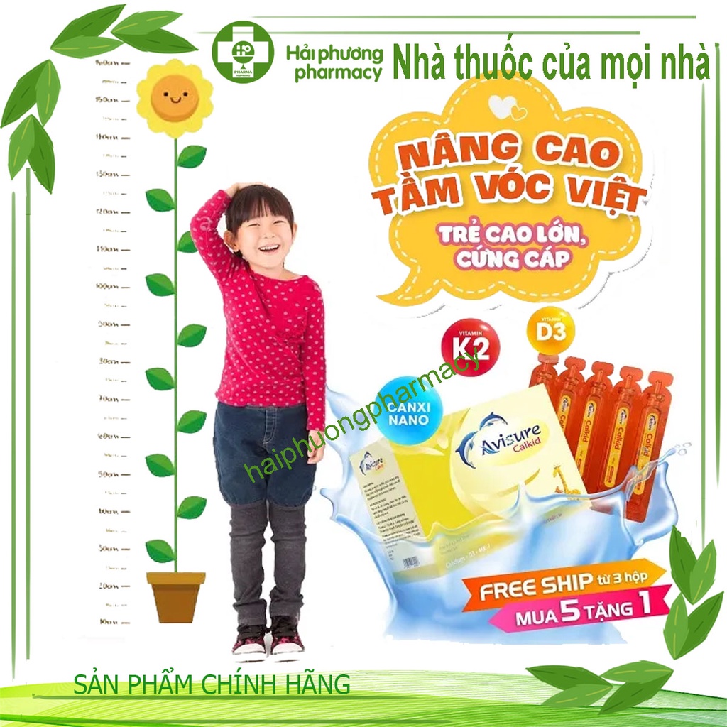 Avisure Calkid - Canxi nano cho trẻ (Hộp 30 ống)- CANXI GIÚP TRẺ TĂNG CHIỀU CAO